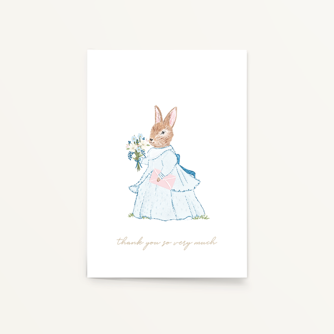 Free Printable 'Mrs. Rabbit' Thank You Card