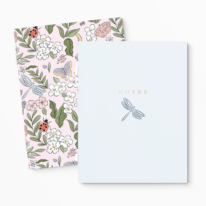 Insect Garden & Dragonfly Pocket Notebook Set