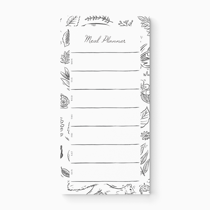 Woodland Meal Planner Notepad