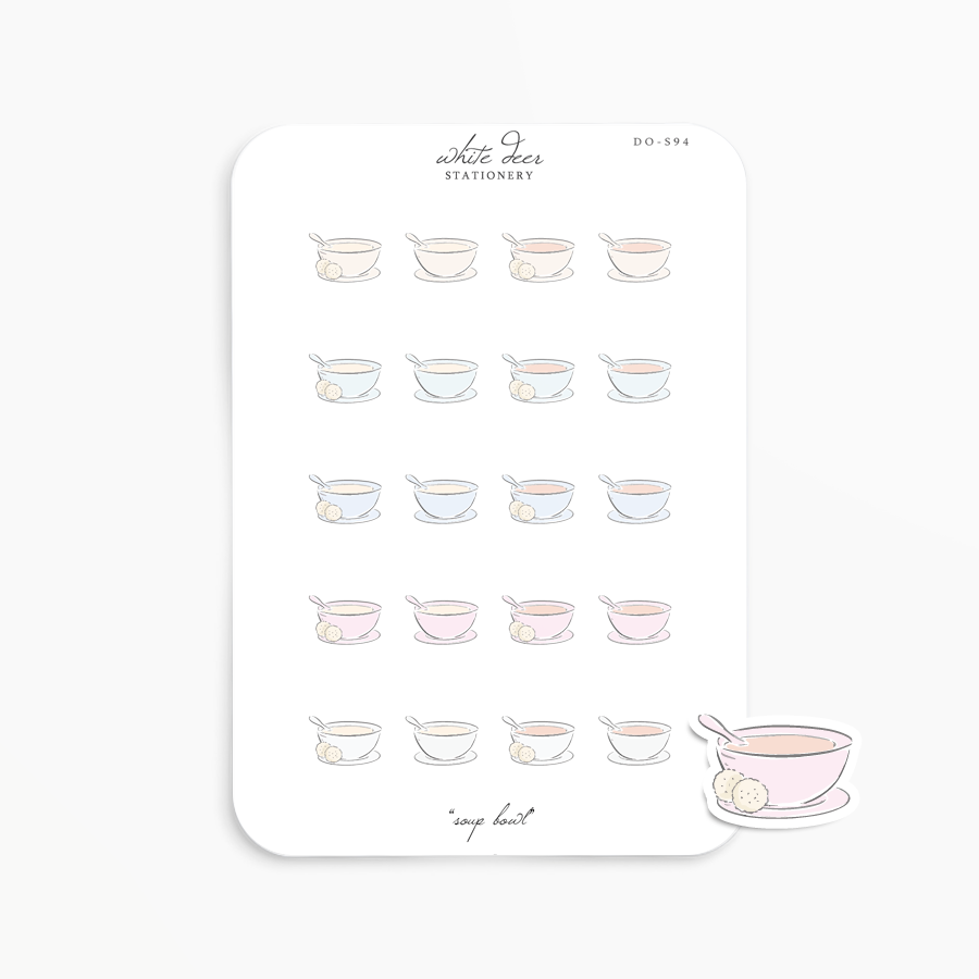 Check Bunny Soup Bowl / Doodle Bunny