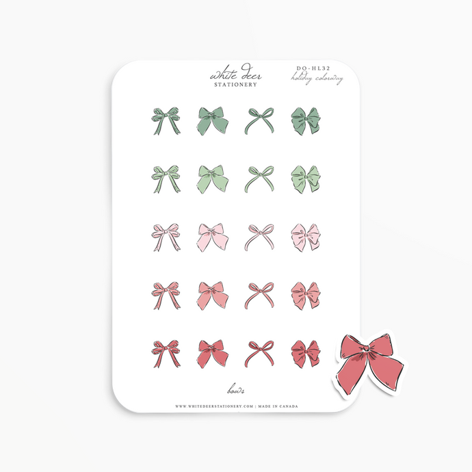 Bows Doodles - Holiday Colorway
