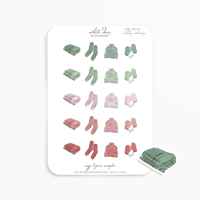 Cozy Layers Sampler Doodles - Holiday Colorway