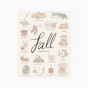 Fall Bucket List - Art Print