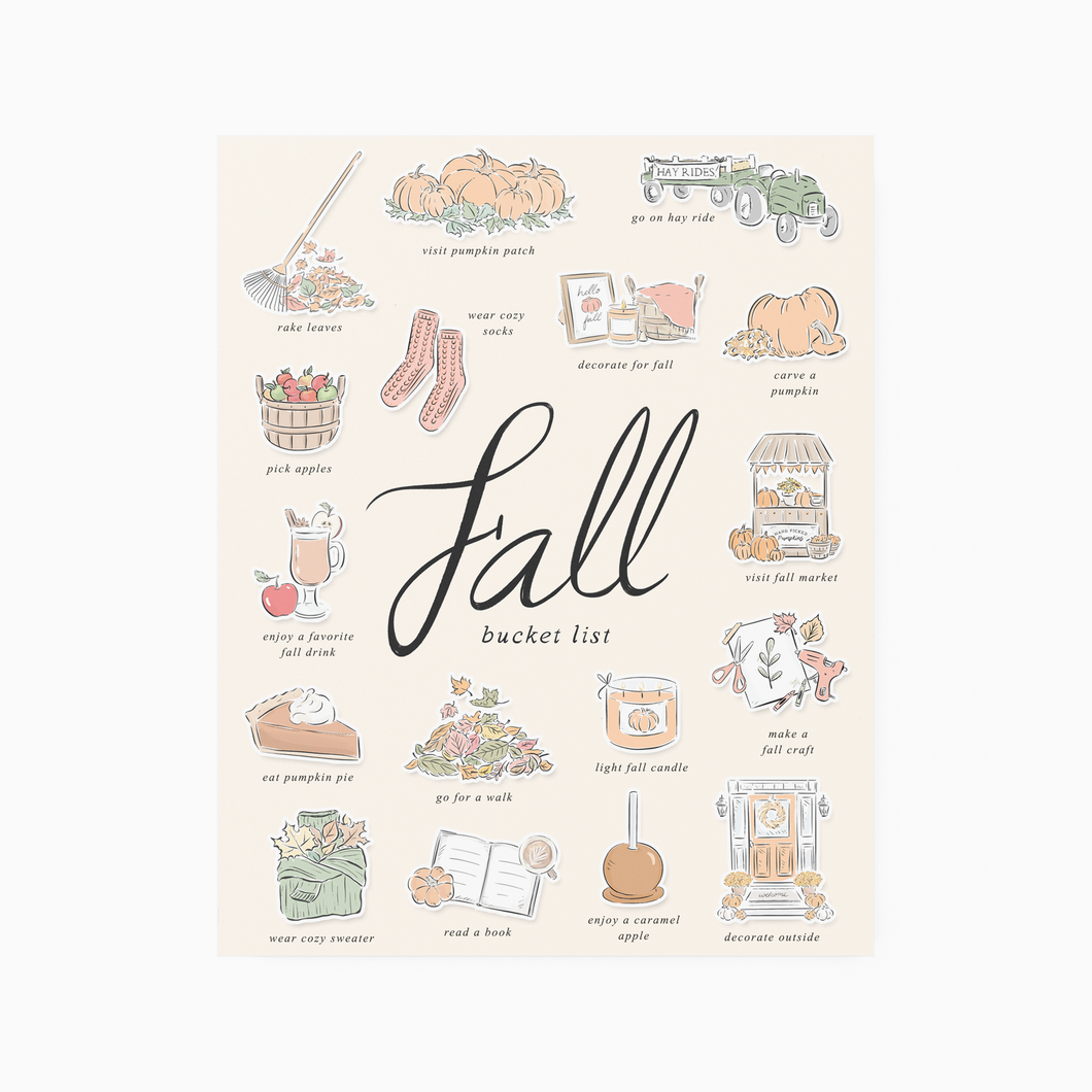 Fall Bucket List - Art Print