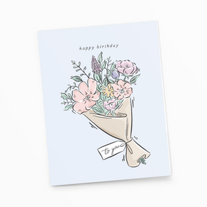 Flower Bouquet Birthday Card