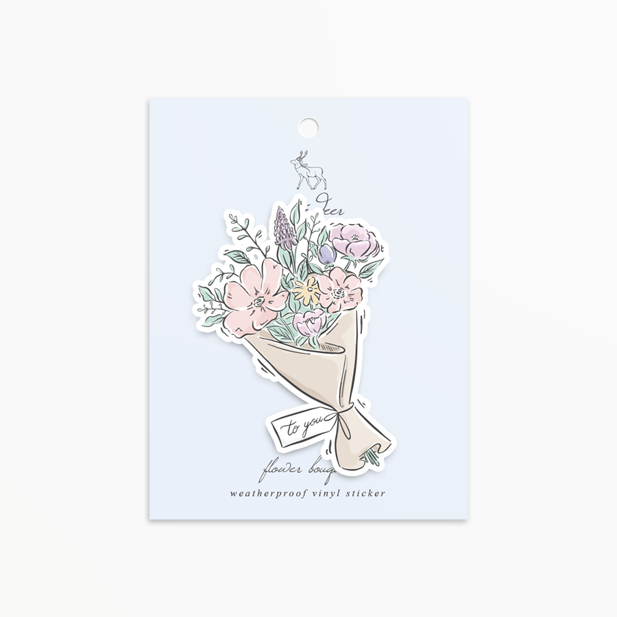 Flower Bouquet - Vinyl Sticker