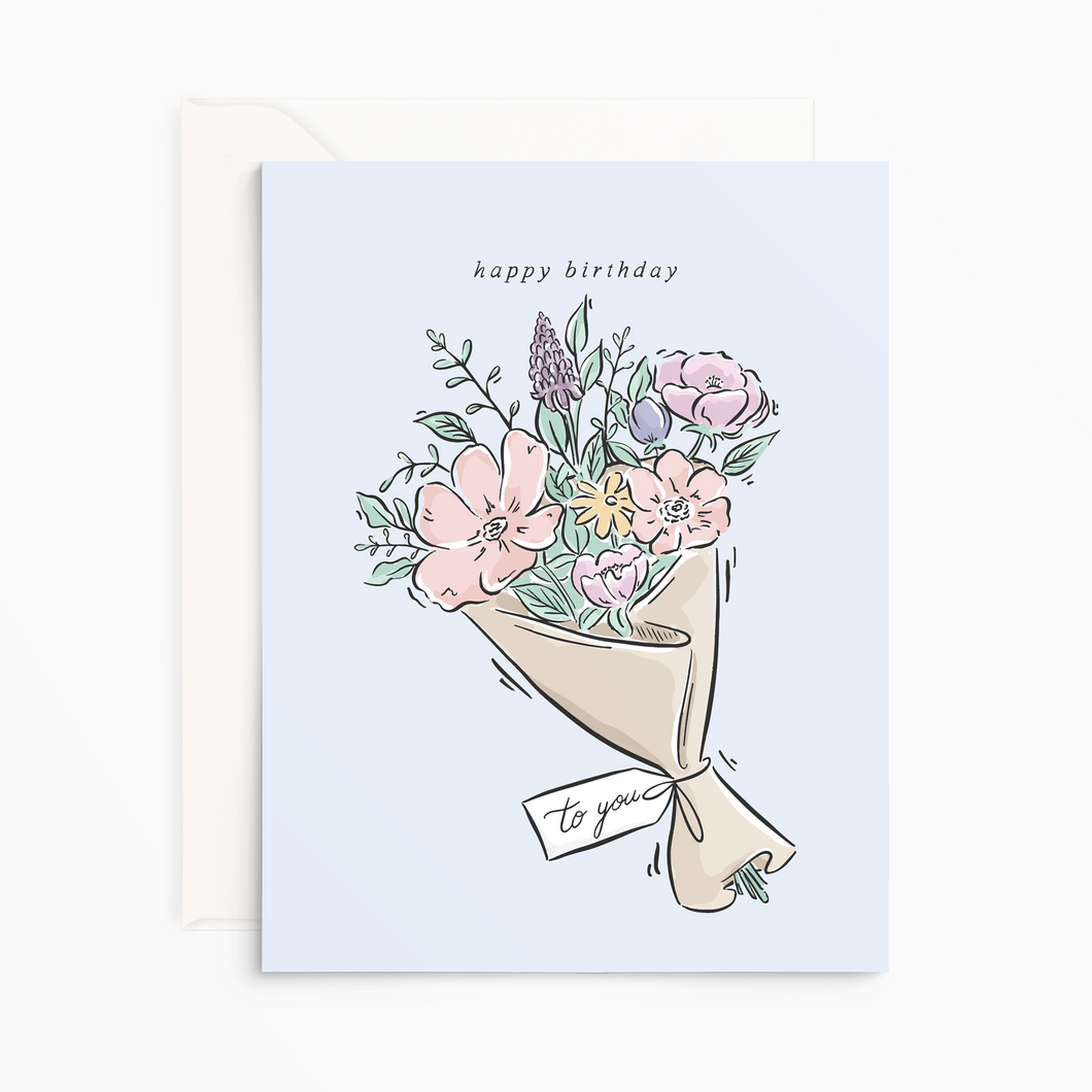 Flower Bouquet Birthday Card