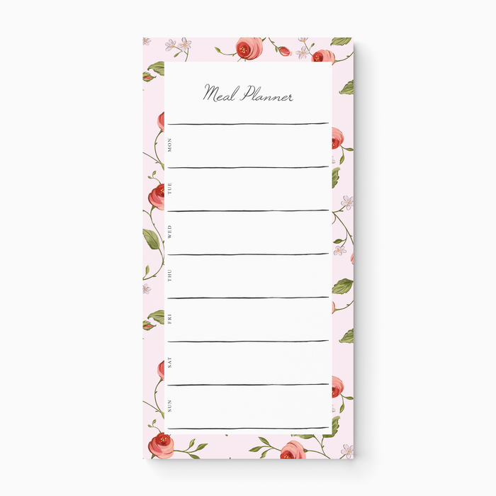 Heirloom Rose - Meal Planner Notepad