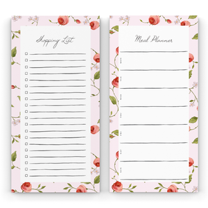 Heirloom Rose - Meal Planner Notepad