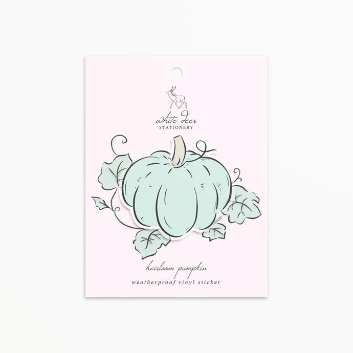 Heirloom Pumpkin - Clear Vinyl Sticker