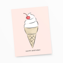 Load image into Gallery viewer, Ice Cream Cone - Birthday Card