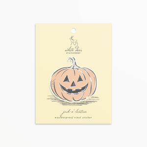 Jack o' Lantern - Clear Vinyl Sticker