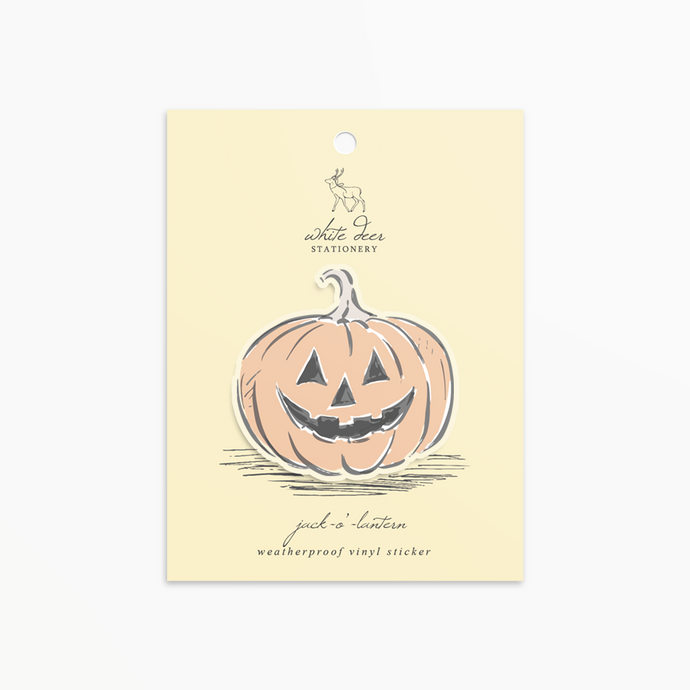 Jack o' Lantern - Clear Vinyl Sticker