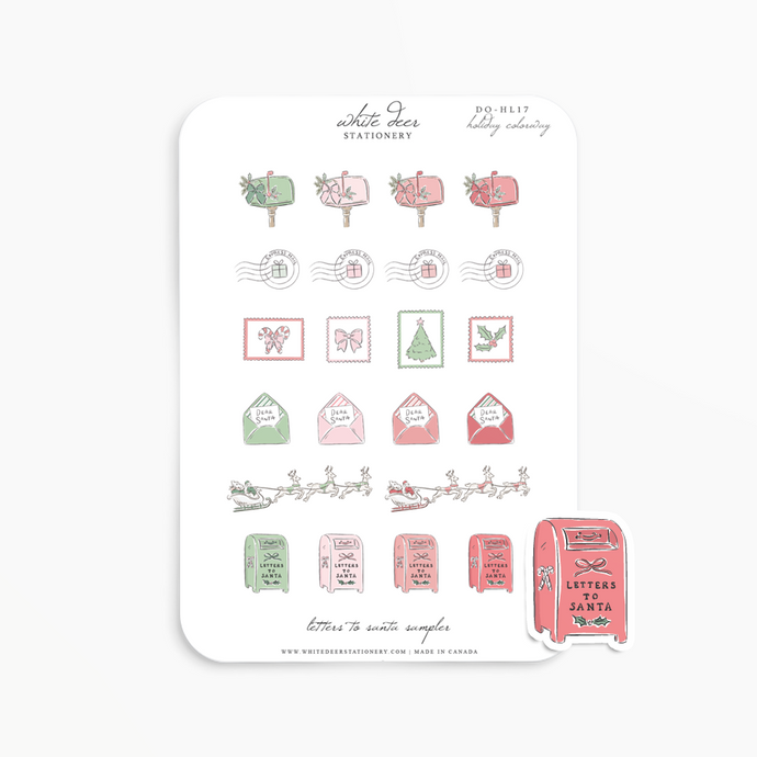 Letters To Santa Sampler Doodles - Holiday Colorway