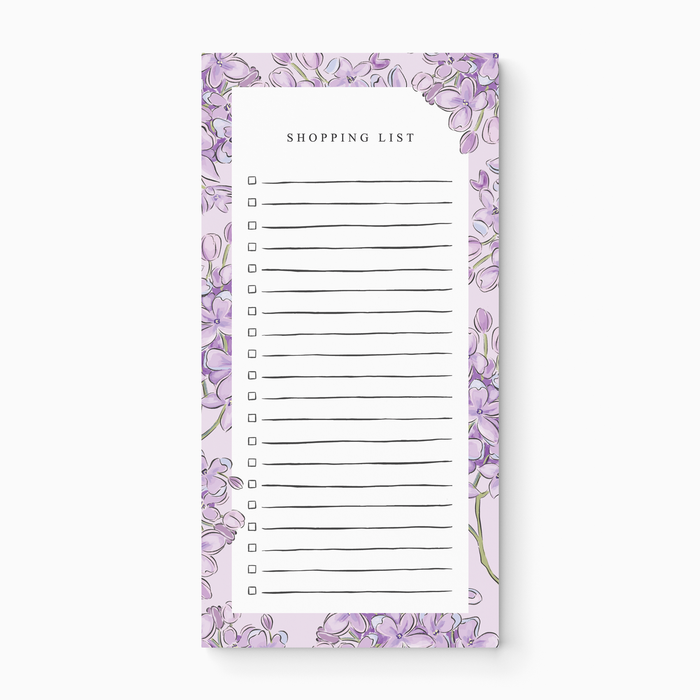 Lilac - Shopping List Notepad