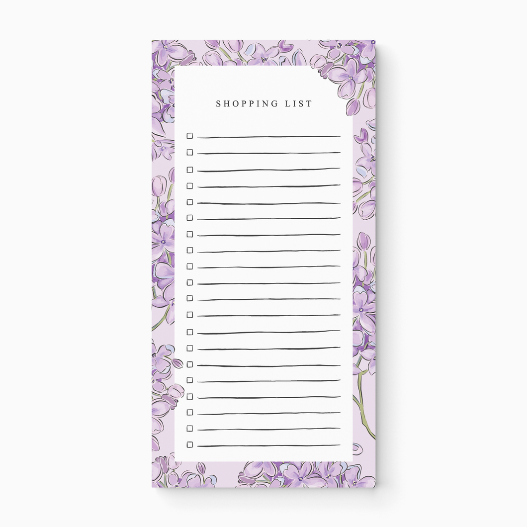 Lilac - Shopping List Notepad