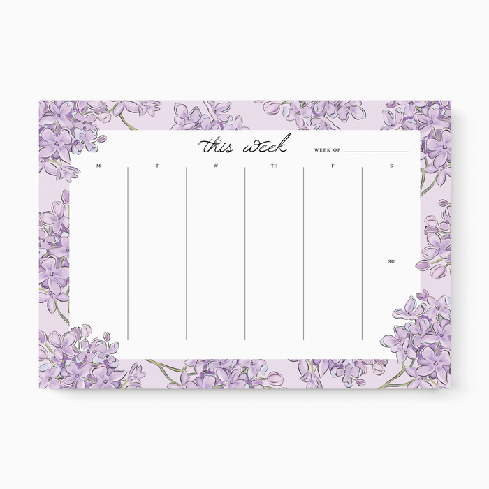 Lilac - Weekly Planner Notepad