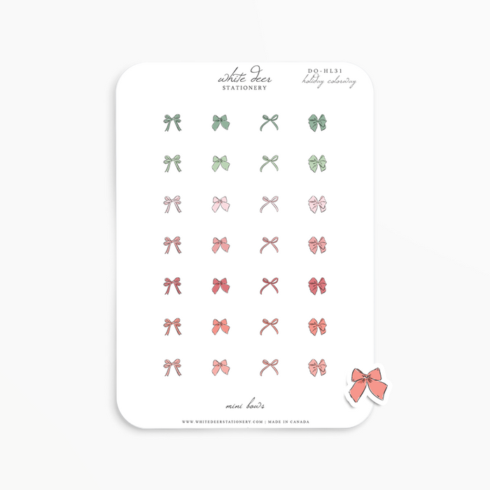 Mini Bows Doodles - Holiday Colorway
