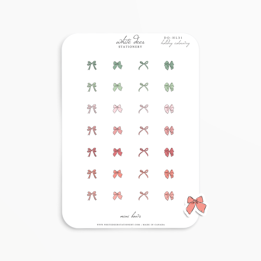 Mini Bows Doodles - Holiday Colorway
