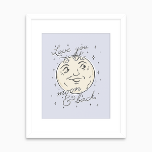 Moon & Back Art Print