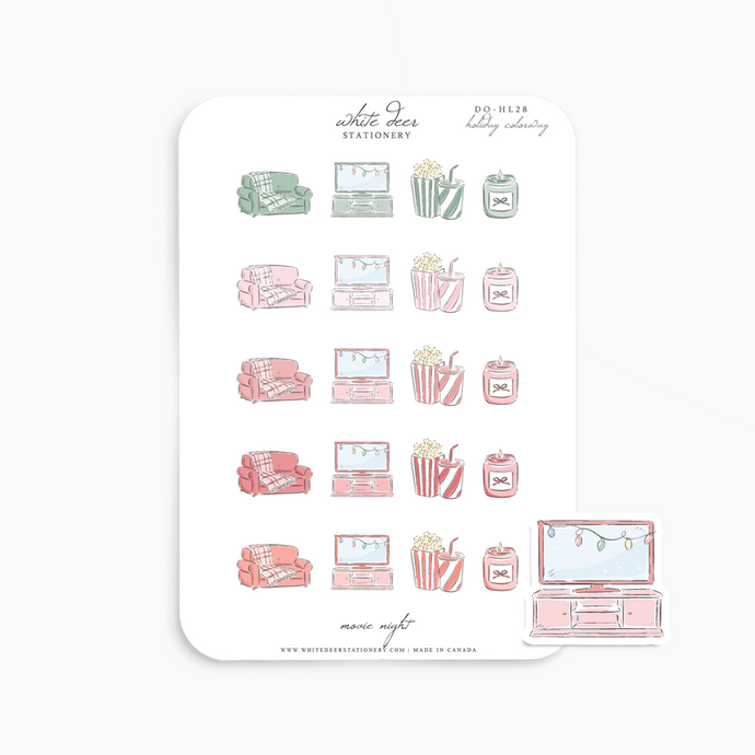 Movie Night Doodles - Holiday Colorway