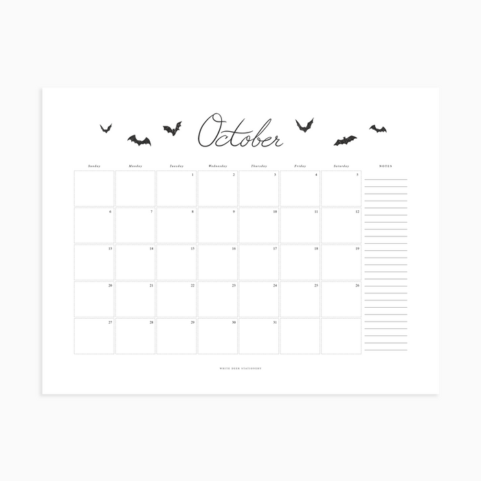 October 2024 Monthly Organizer Calendar - Free Printable