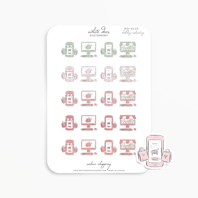 Online Shopping Doodles - Holiday Colorway