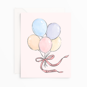 Party Balloons - Birthday Card