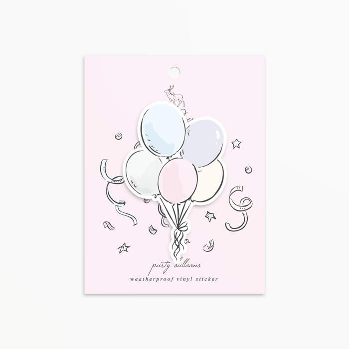 Party Balloons - Vinyl Sticker