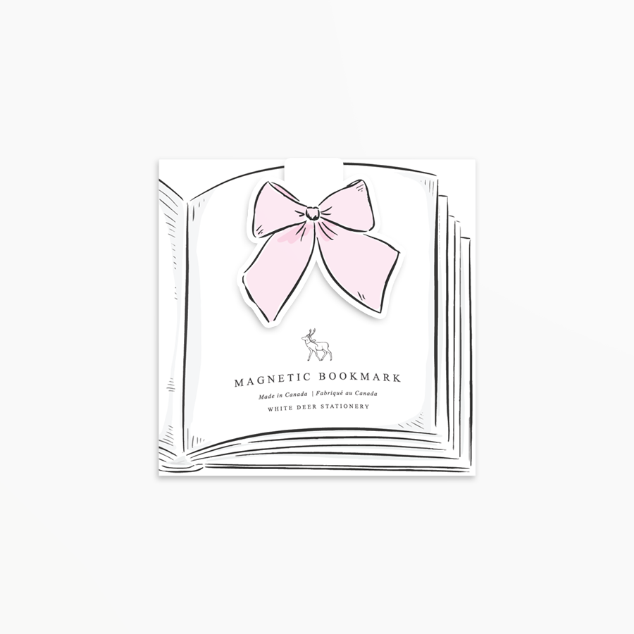 Pink Bow - Magnetic Bookmark