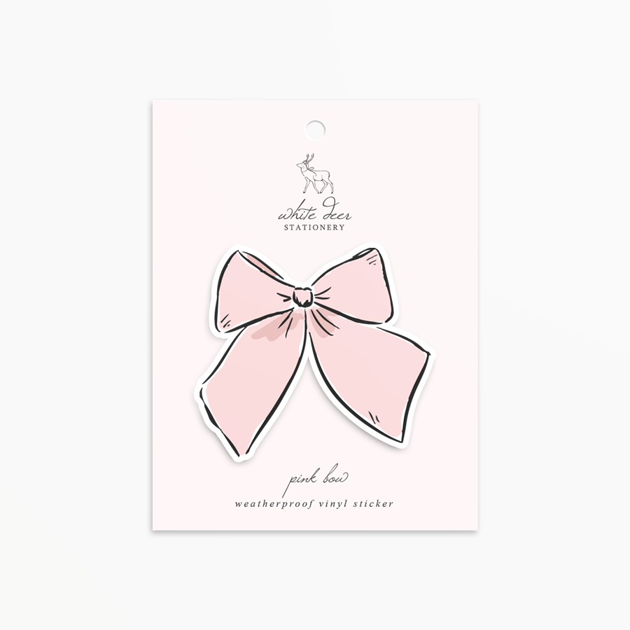 Pink Bow - Vinyl Sticker