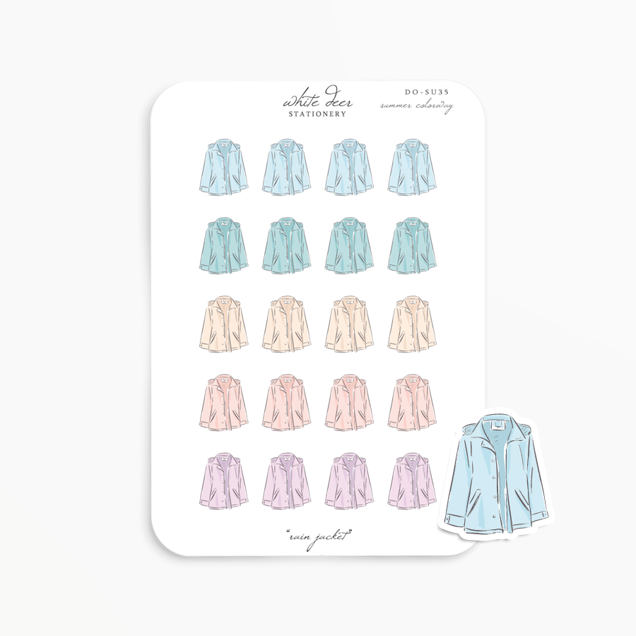 Rain Jacket Doodles - Summer Colorway