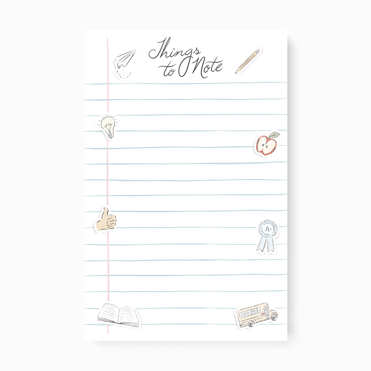 Note 2 Things Things to Note - Blank Notepad – White Deer Stationery