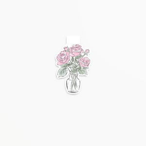 Vase of Roses - Magnetic Bookmark