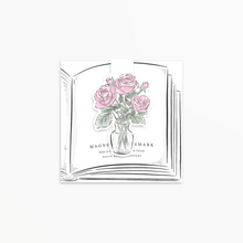 Load image into Gallery viewer, Vase of Roses - Magnetic Bookmark