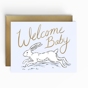 Welcome Baby Hare - Baby Card