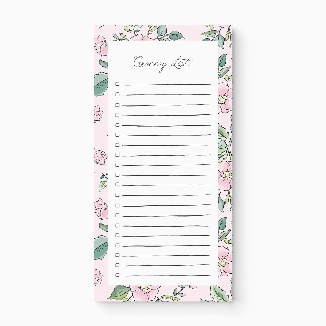 Wild Rose - Meal Planner Notepad