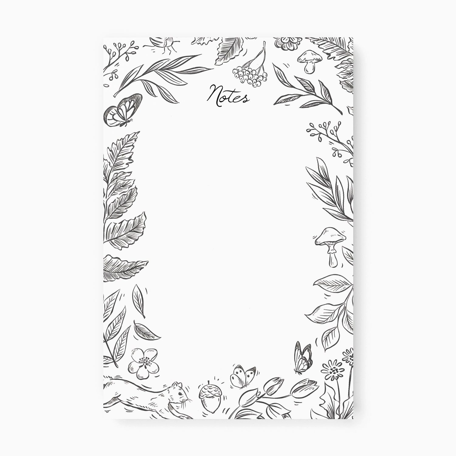 Woodland Blank Notepad White Deer Stationery Woodland blank notepad white deer stationery