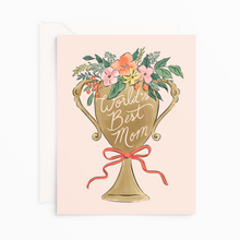 Load image into Gallery viewer, World&#39;s Best Mom Trophy Card