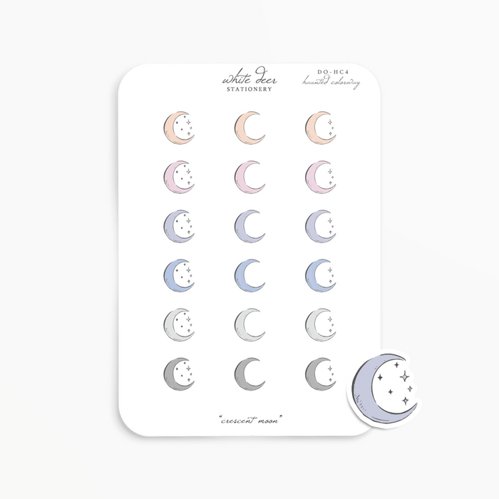 Crescent Moon Doodles - Haunted Colorway