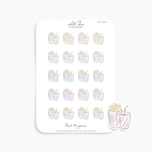 Drink & Popcorn Doodles