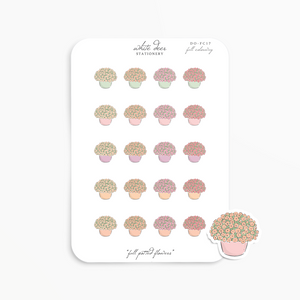 Fall Potted Flowers Doodles - Fall Colorway