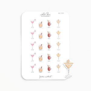 Festive Cocktails Doodles