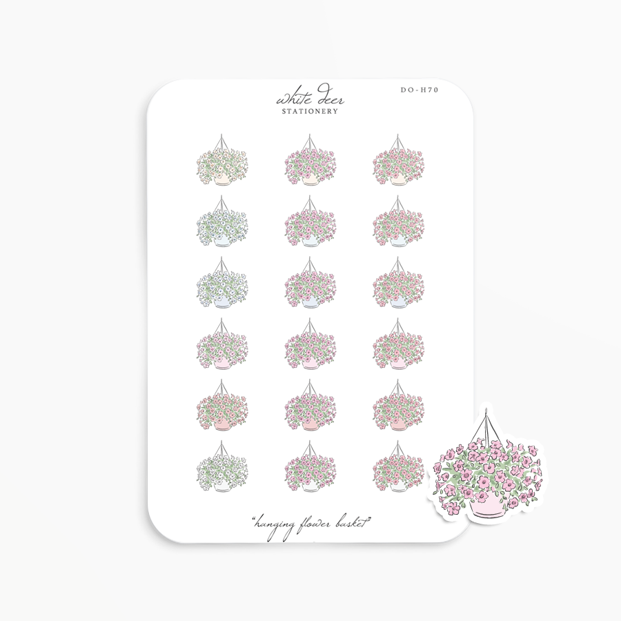 Hanging Flower Basket Doodles