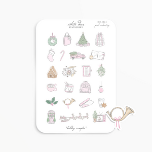 Holiday Sampler - Pink Colorway Doodles
