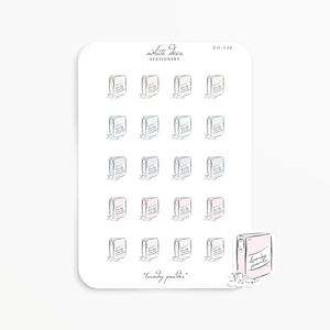 Powder Doodle Planner Stickers | Laundry Powder Doodles – White Deer Stationery