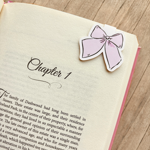 magnetic bookmark pink bow