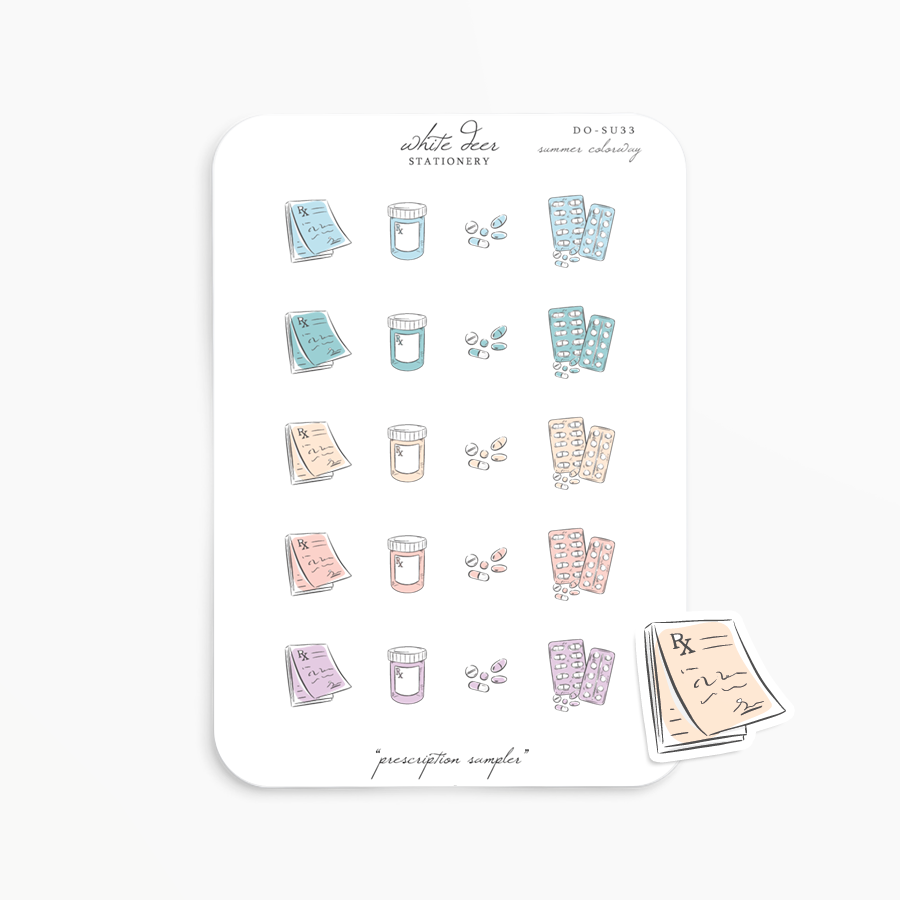 Prescription Sampler Doodles - Summer Colorway