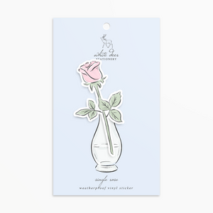 Single Rose - Vinyl Sticker