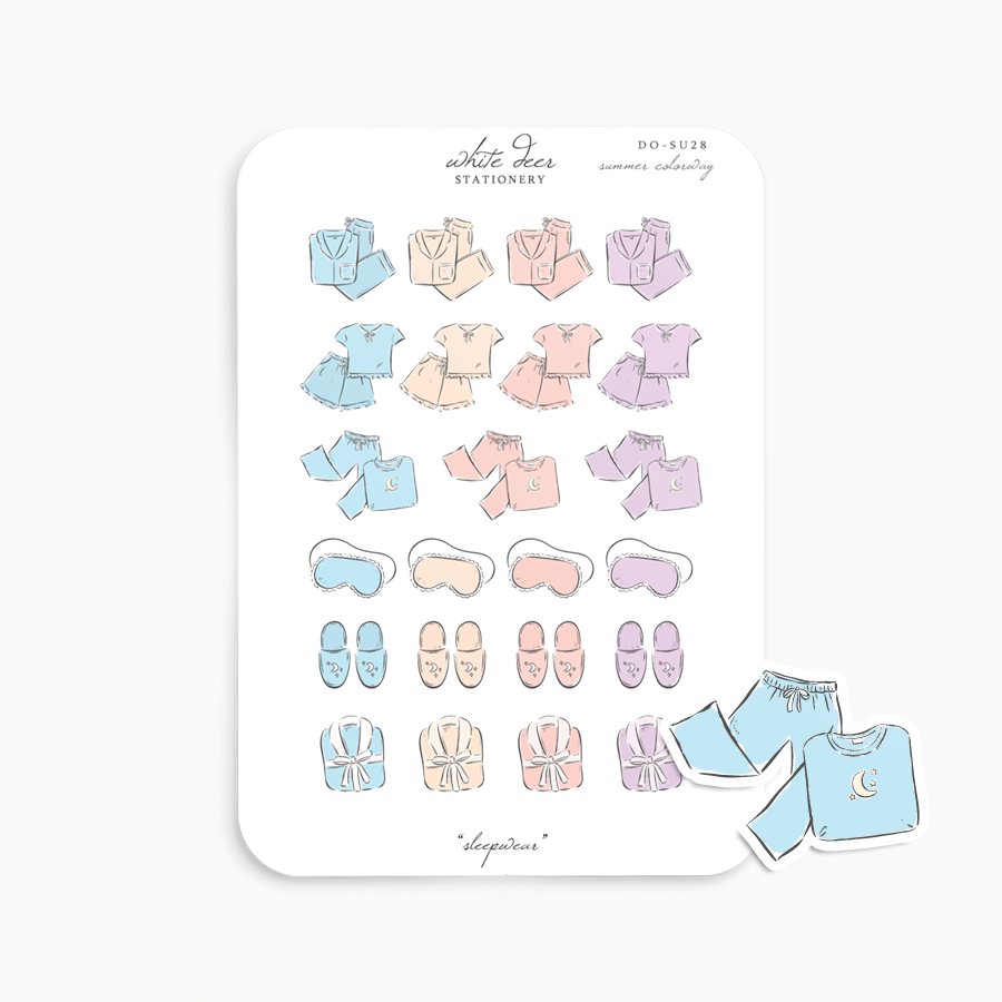 Sleepwear Doodles - Summer Colorway